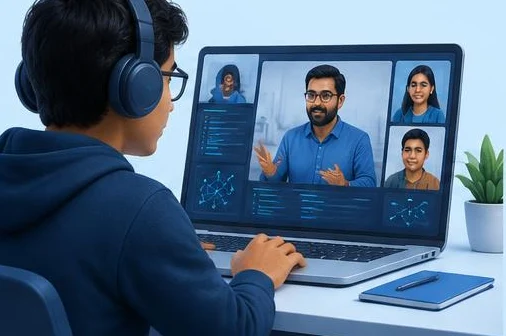 An online technical discussion with industry professionals