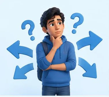 A student considering learning directions